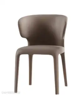 Итальянский легкий Роскошный обеденный стул, современный минималистичный ресторан, Дизайнерский офис, кожаный стул с художественной спинкой, стул для отдыха в кафе отеля