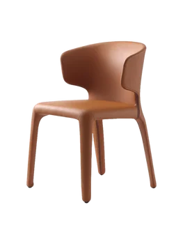 Легкий роскошный минималистский обеденный стул современный минималистский домашний оранжевый стул книжный стул дизайнерская модель