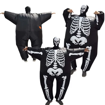 Надувной костюм для косплея со скелетом, мужская и женская модная надувная одежда для всего тела, маскировочный костюм для вечеринки на Хэллоуин, карнавал.