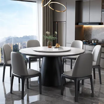 Роскошные консольные столы в скандинавском стиле, Круглые Современные Мобильные обеденные столы для кухни в гостиной, Мраморный салон, Центр мебели Muebles
