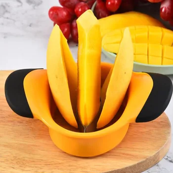 Креативный кухонный сплиттер для нарезки манго из нержавеющей стали, аксессуары для гаджетов для фруктовой кухни, резак для нарезки персиков