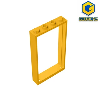 Gobricks GDS-874 Дверь, Рама 1 x 4 x 6 с 2 отверстиями совместима с lego 60596 30179 Обучающие Строительные блоки Technical DIY